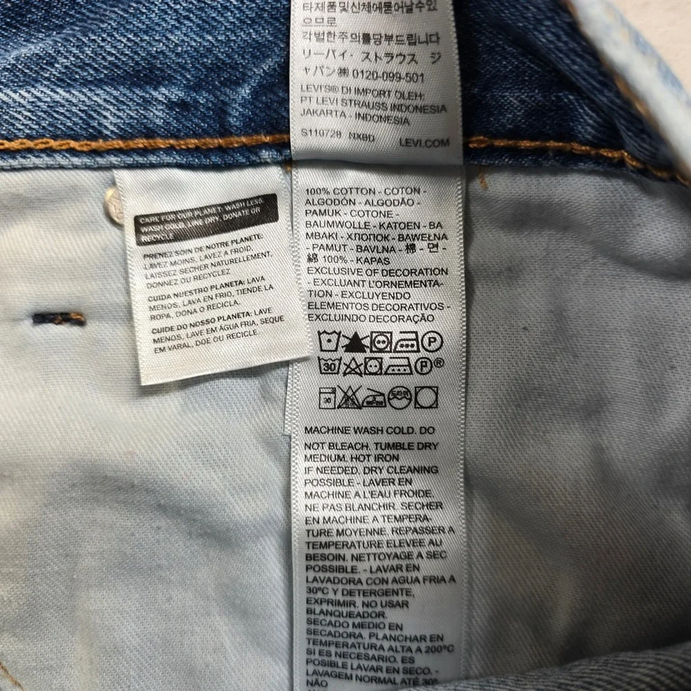 Levi's Denim Shorts Mens 40 Blue‎ 100% Cotton Casual 405 Standard Fit Jean 9